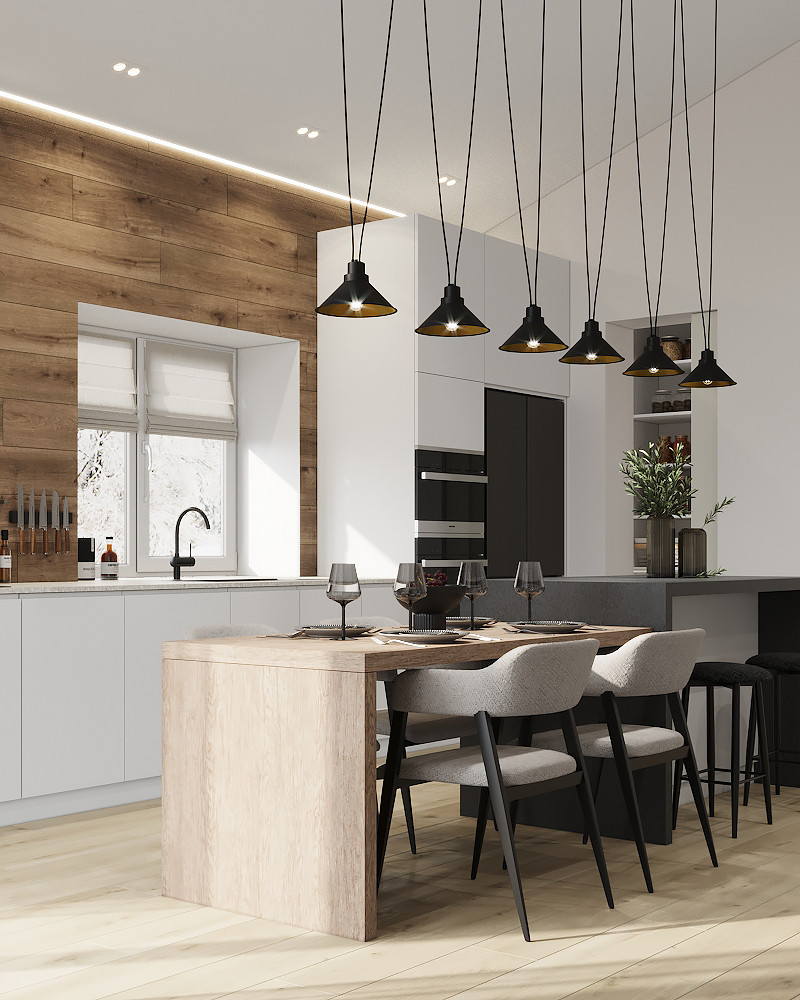 Дом для семьи в стиле минимализм 125 м². Посёлок Костюнино