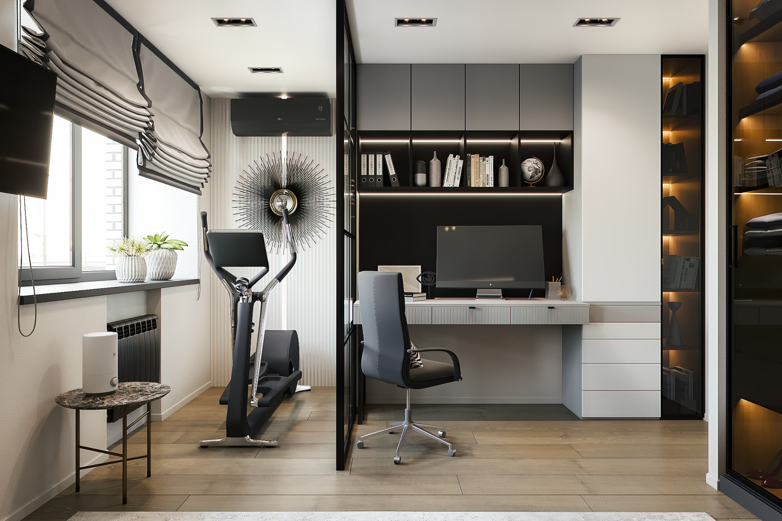 Спальня в трёхкомнатной квартире в Ярославле