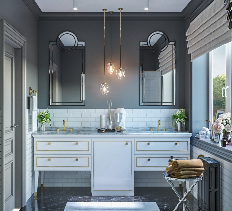 Дизайн коттеджа в неоклассическом стиле 260 кв.м. (2018 год)