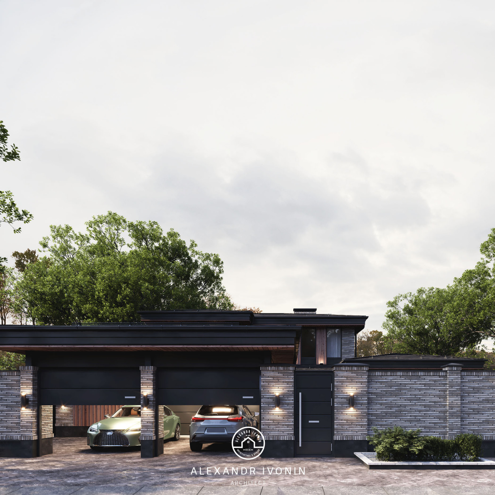 Двухэтажный дом в современном стиле в Новочеркасске