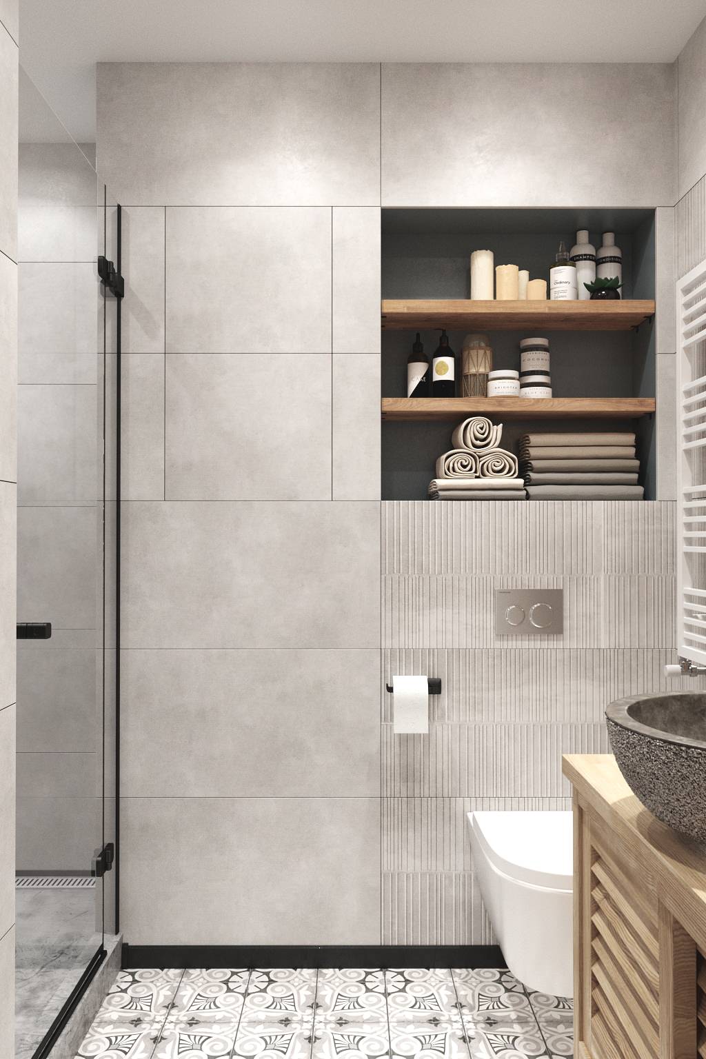 Воображение с этническими мотивами. Проект квартиры 55 м2 в Москве.