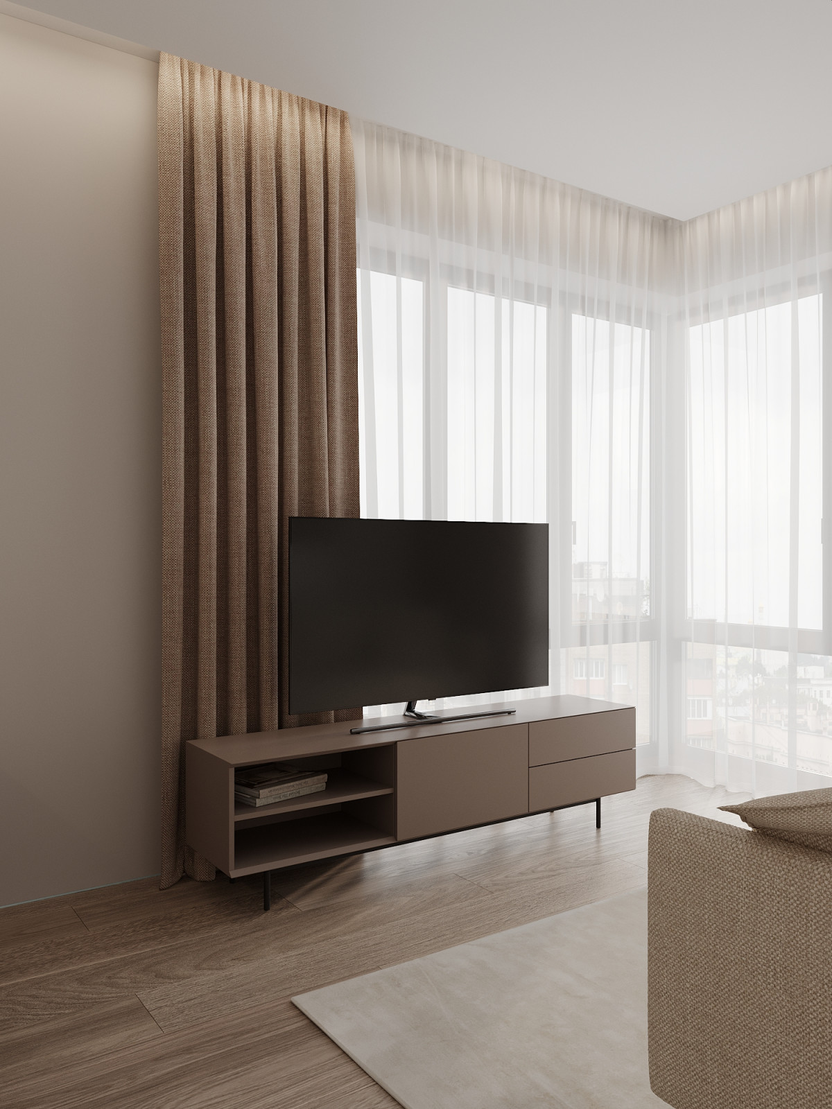 ЖК «Павелецкая Сити» — современный минимализм в нейтральных оттенках