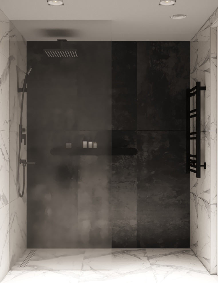 Интерьер совмещенной душевой