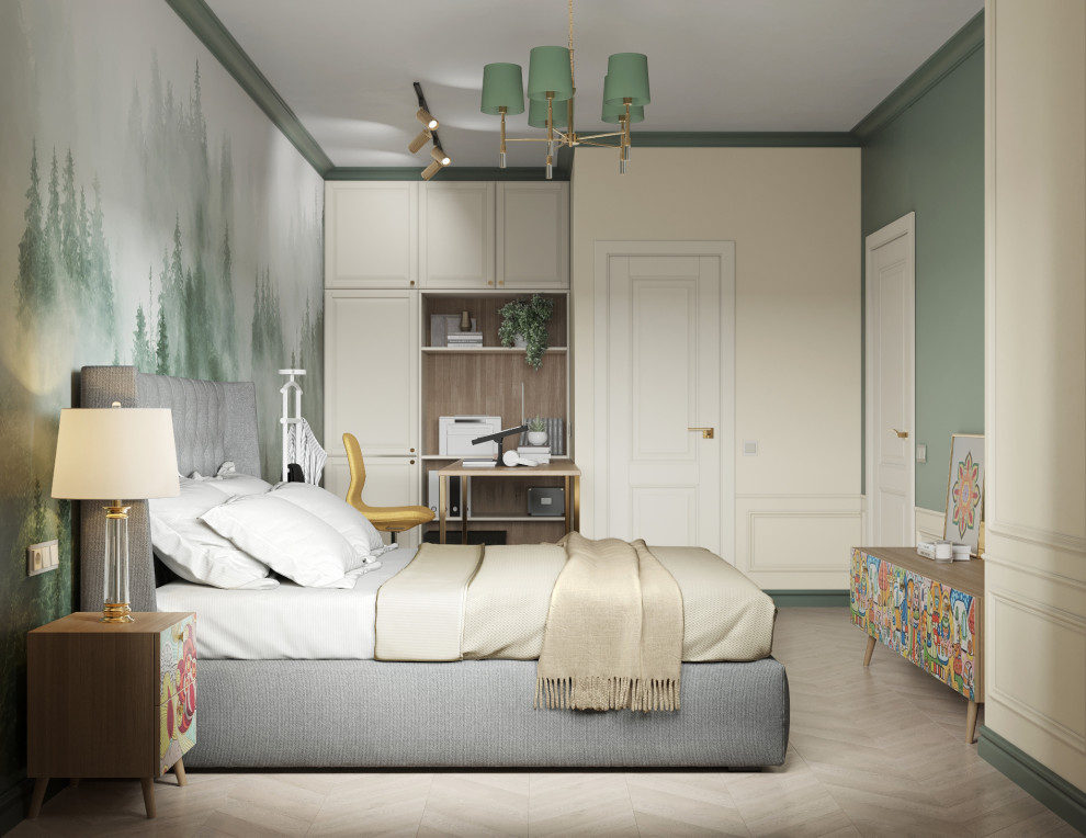 Спальня с рабочей зоной