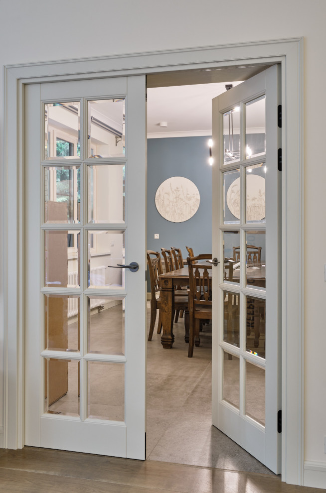 Кантри Ral 1013 в интерьере дома