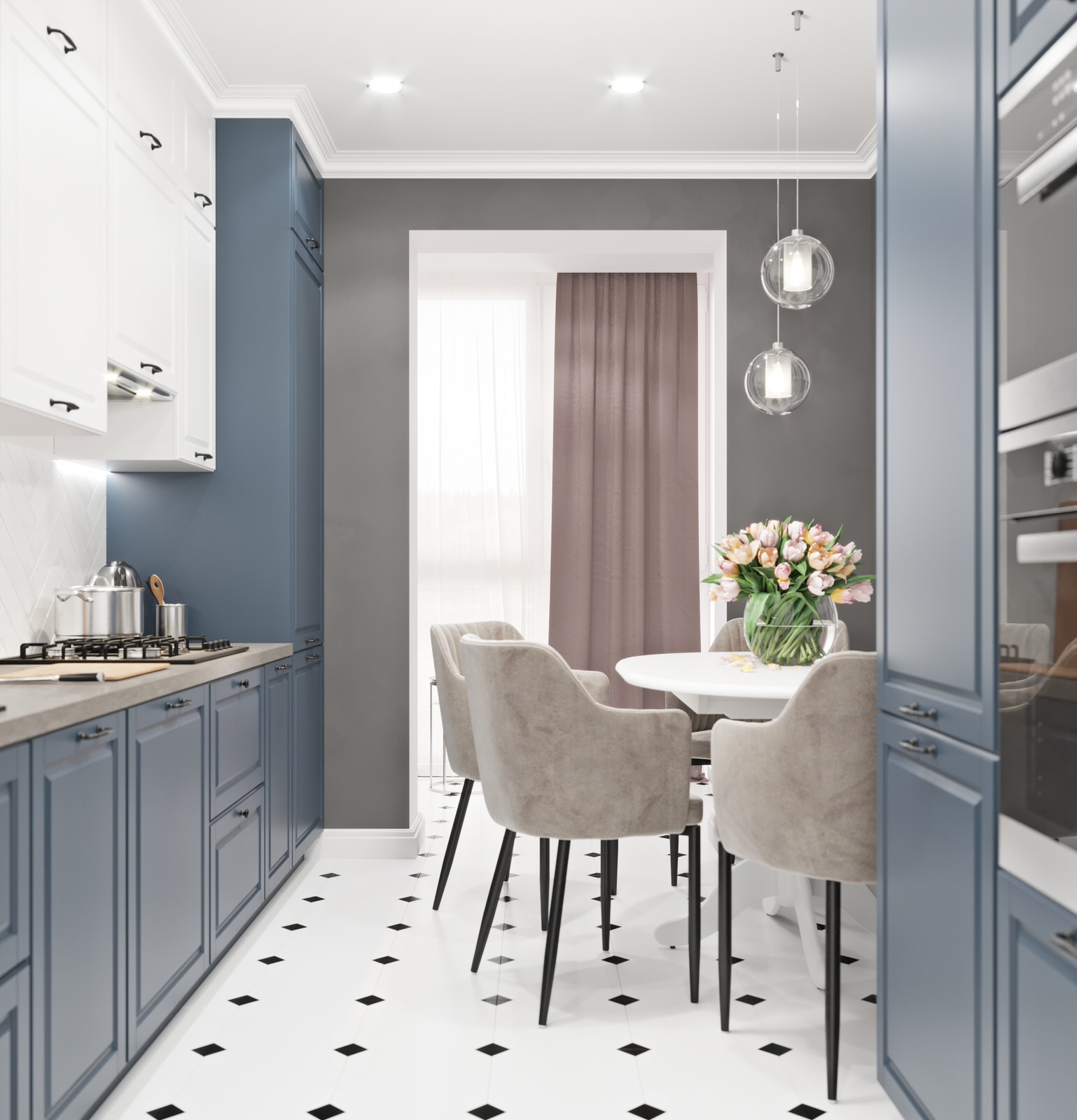 Квартира в неоклассике 40 кв.м.