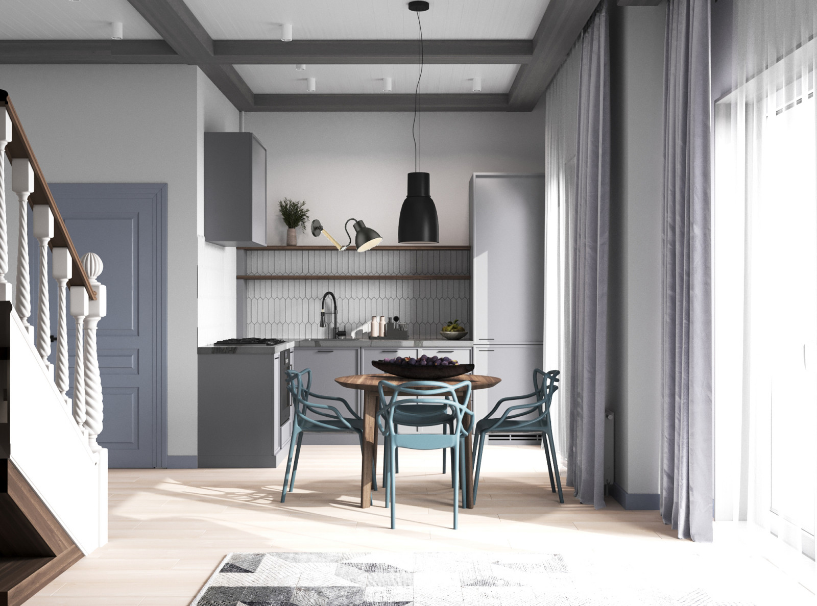 Таунхаус Совушки Кухня-гостиная, прихожая