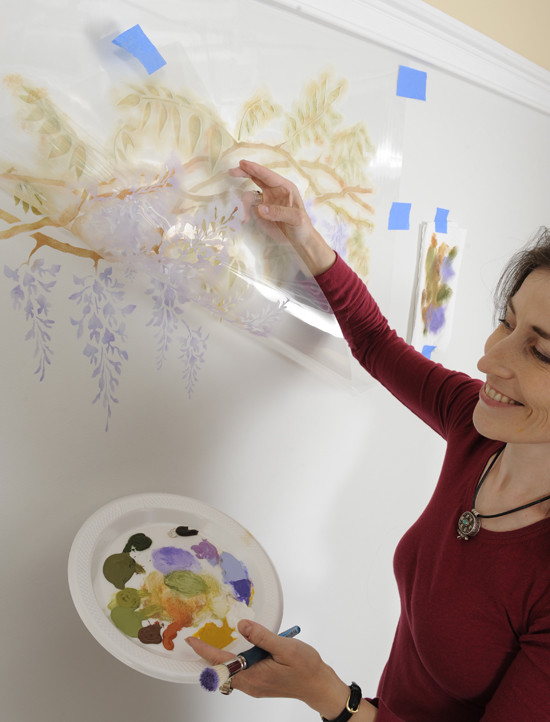 DIY: Роспись стен с помощью трафарета, или Дизайн обоев своими руками