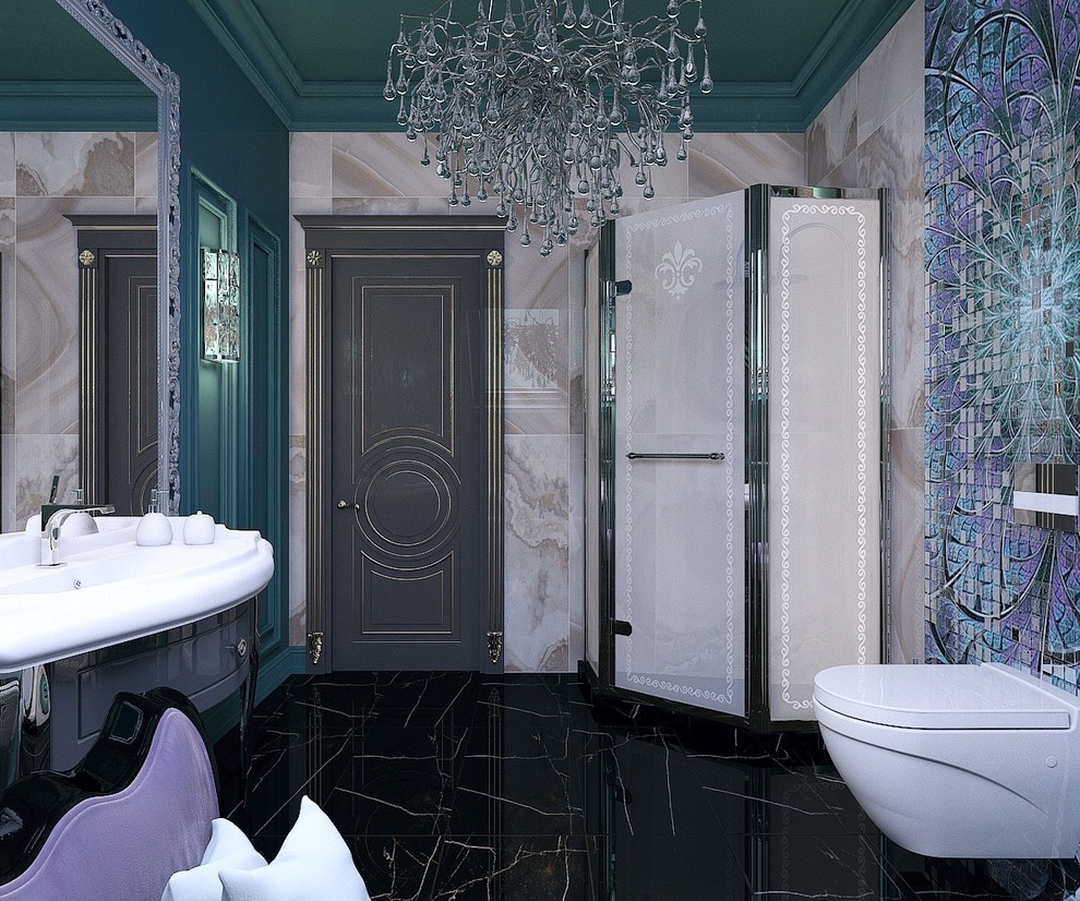 Ванная комната 2 этаж в частном домовладении в стиле арт-деко (г.Пятигорск)