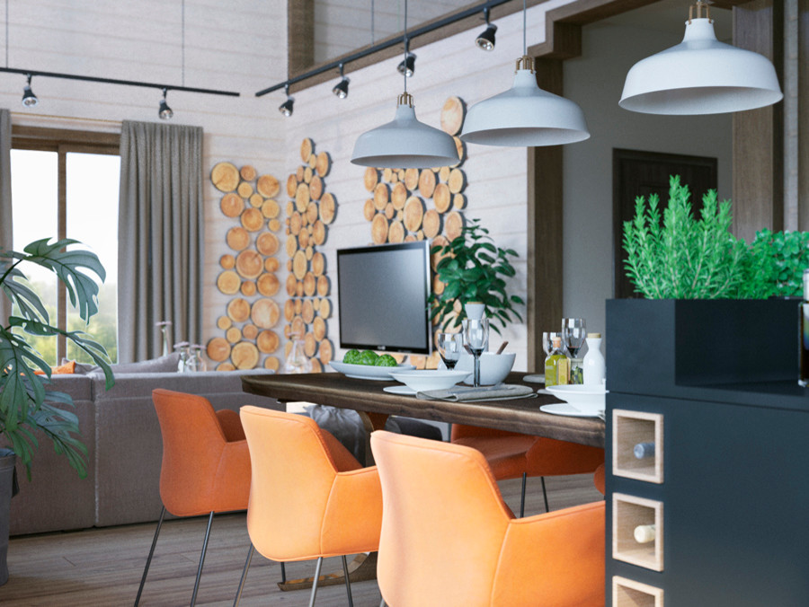 ПРОЕКТ ИНТЕРЬЕРА ДОМА НА ЧЕРНОЙ РЕЧКЕ во Владивостоке)