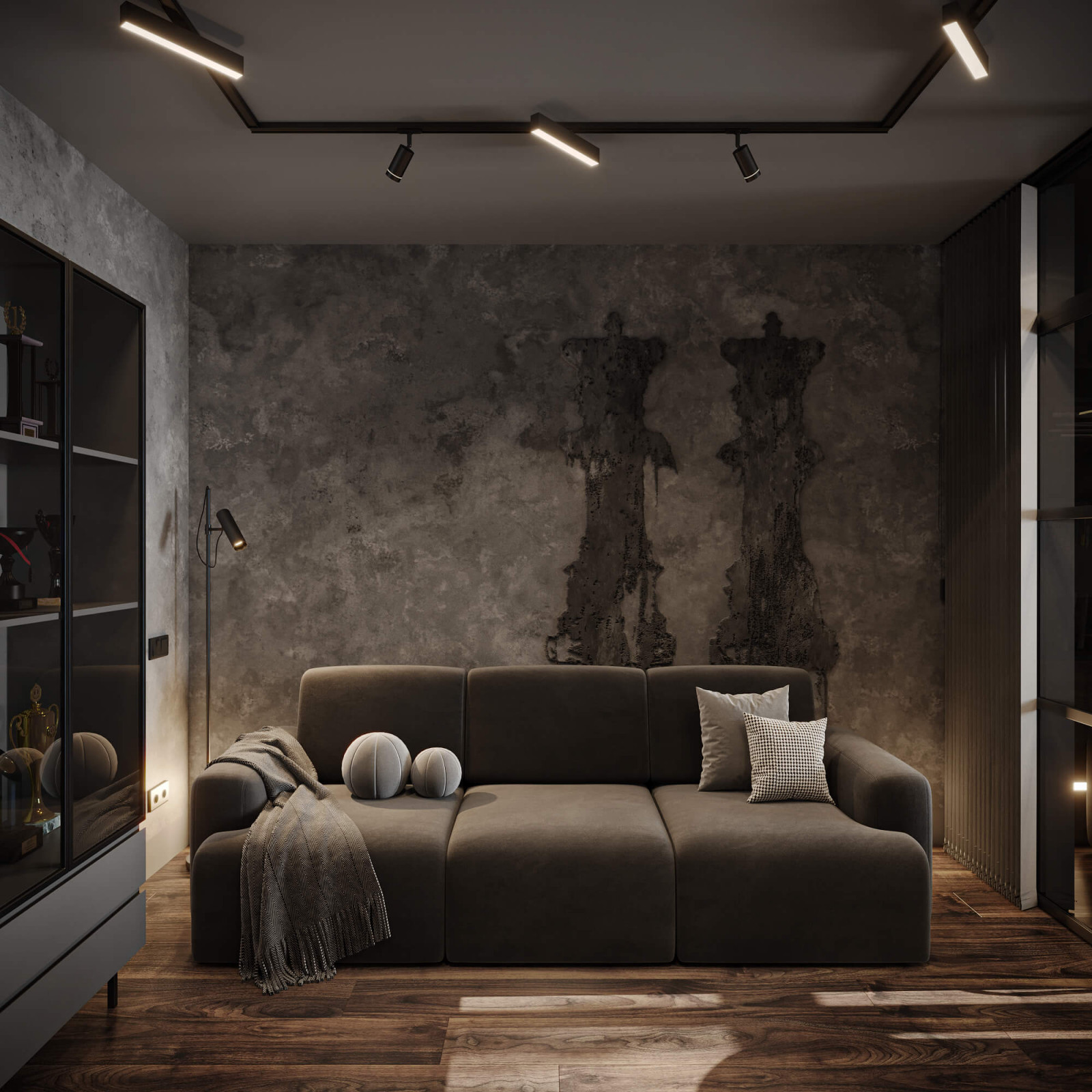 Обложка проекта: Квартира 93 кв.м. г. Калининград   Гостиная-Кабинет