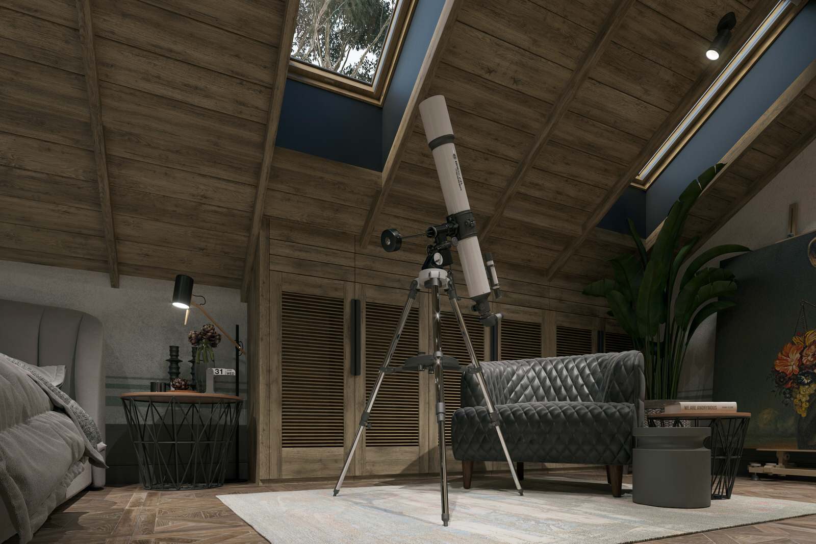 Загородный дом в Царевщине, интерьер в стиле лофт