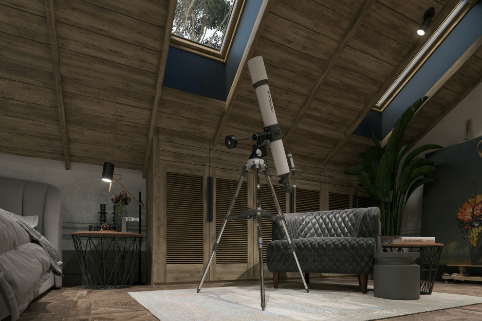 Загородный дом в Царевщине, интерьер в стиле лофт