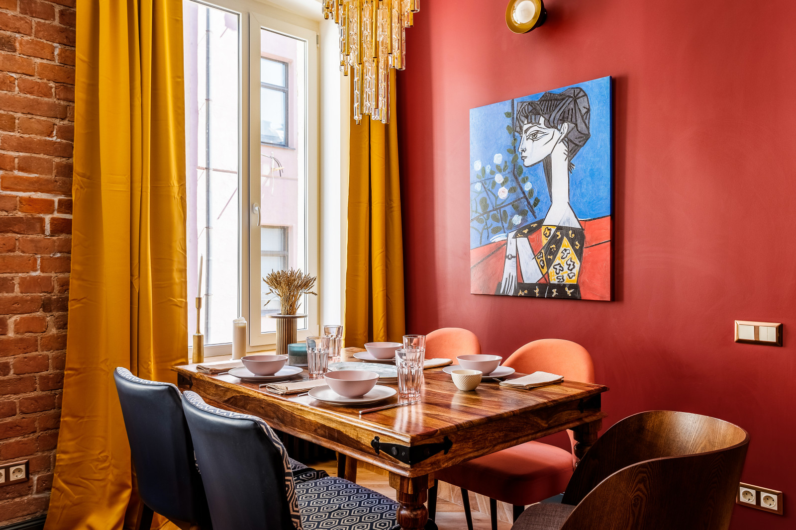 Яркие апартаменты для сдачи в аренду в центре Москвы