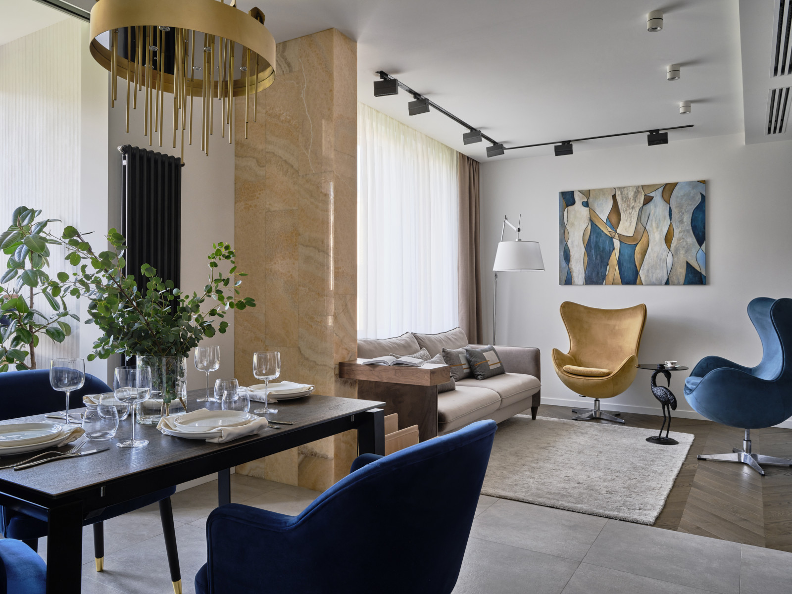 Гостиная в ЖК Наследие