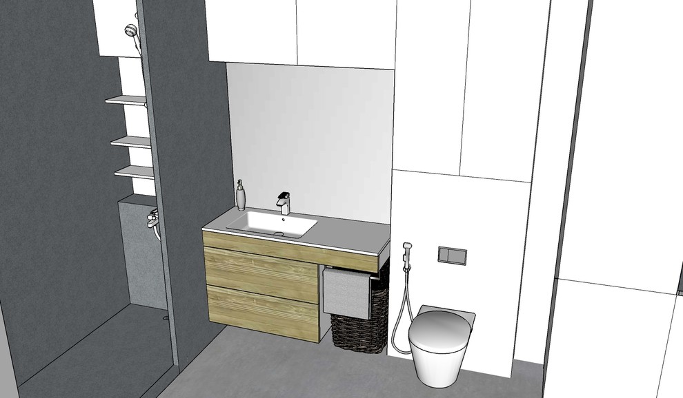 Эскиз таунхауса на Калужском шоссе/ С/У/Душевая