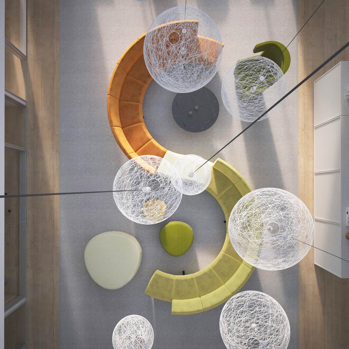 Офис.Оперативная мебель серии Тргетт и мягкая мебель серии Скорцезе