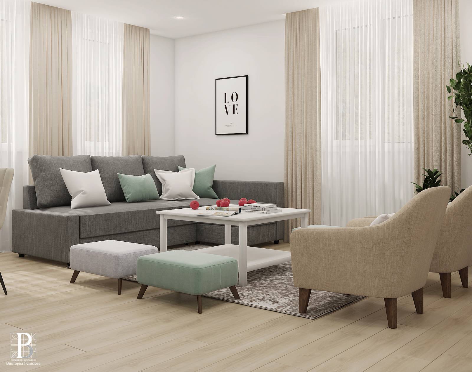 Обложка проекта: Кухня -гостиная 49,7 кв.м. г. Ярославль 2020год