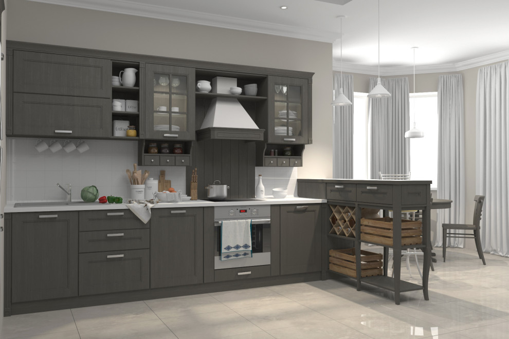 Дизайн проект кухонного гарнитура "Viva" неоклассика