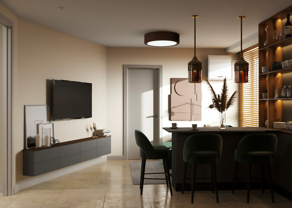 Обложка проекта: Кухня-гостиная