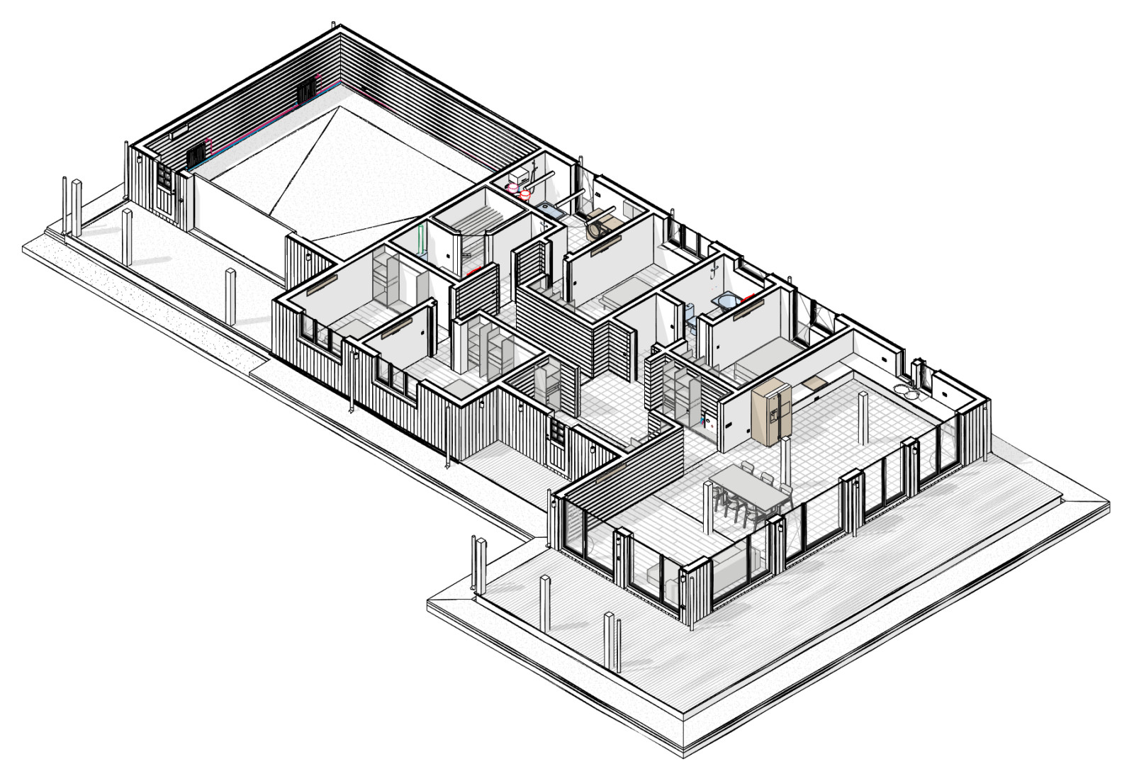 Объемный план 1 этажа