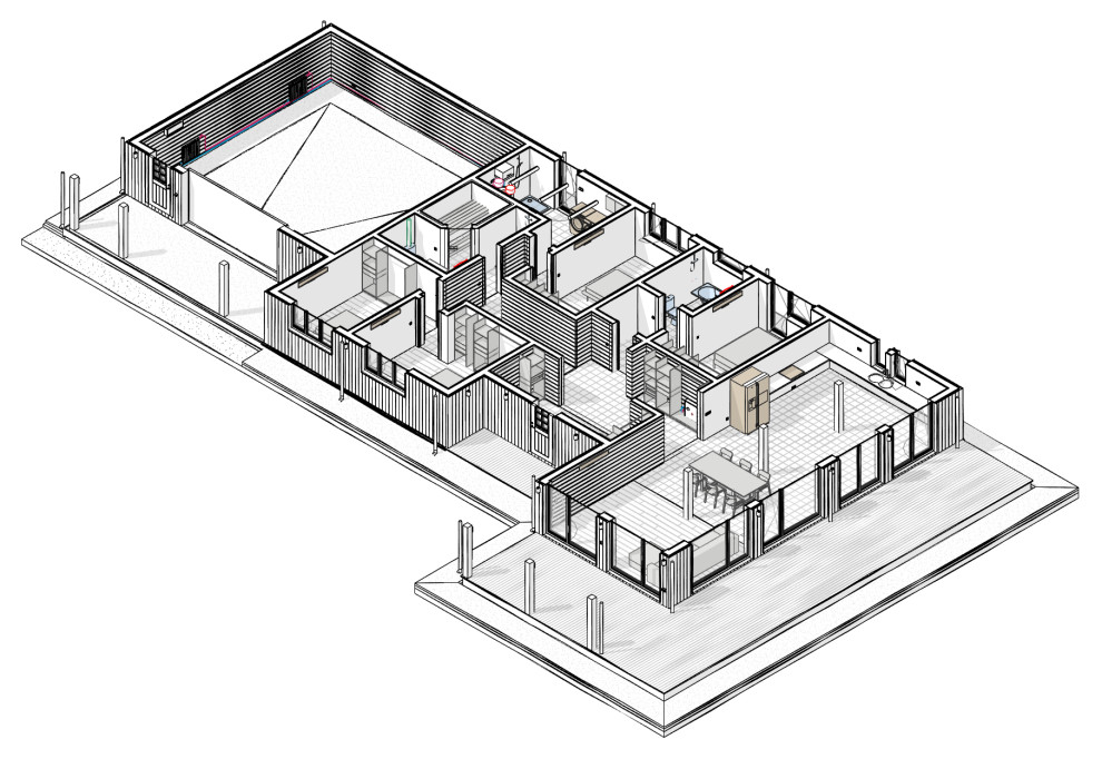 Объемный план 1 этажа