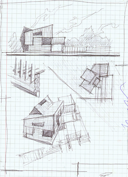 Размышление с карандашом - наброски, малоэтажные частные дома и таунхаусы