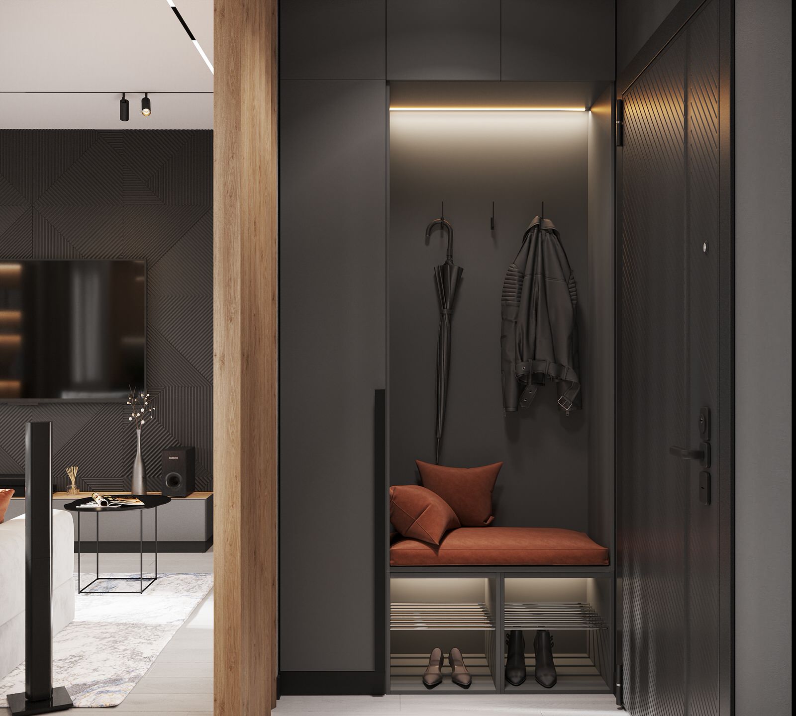 Современная квартира для молодой пары в Москве