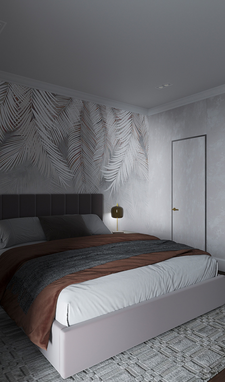 спальня в современном стиле 18м2