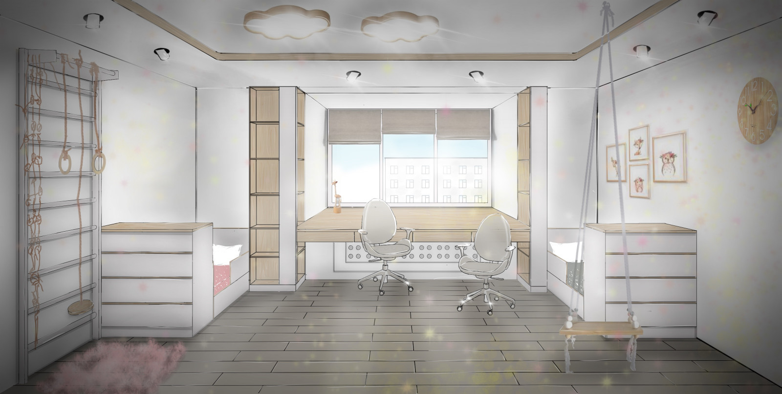 Обложка проекта: Планоровочное решение двухкомнатной квартиры для молодой семьи