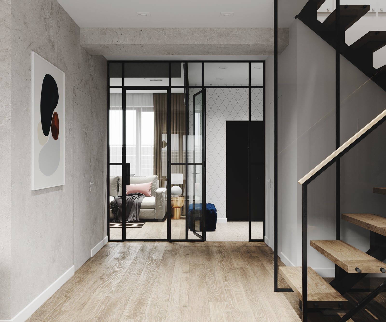 Обложка проекта: Cozy townhouse | 95 кв. м | Проект таунхауса в современном стиле