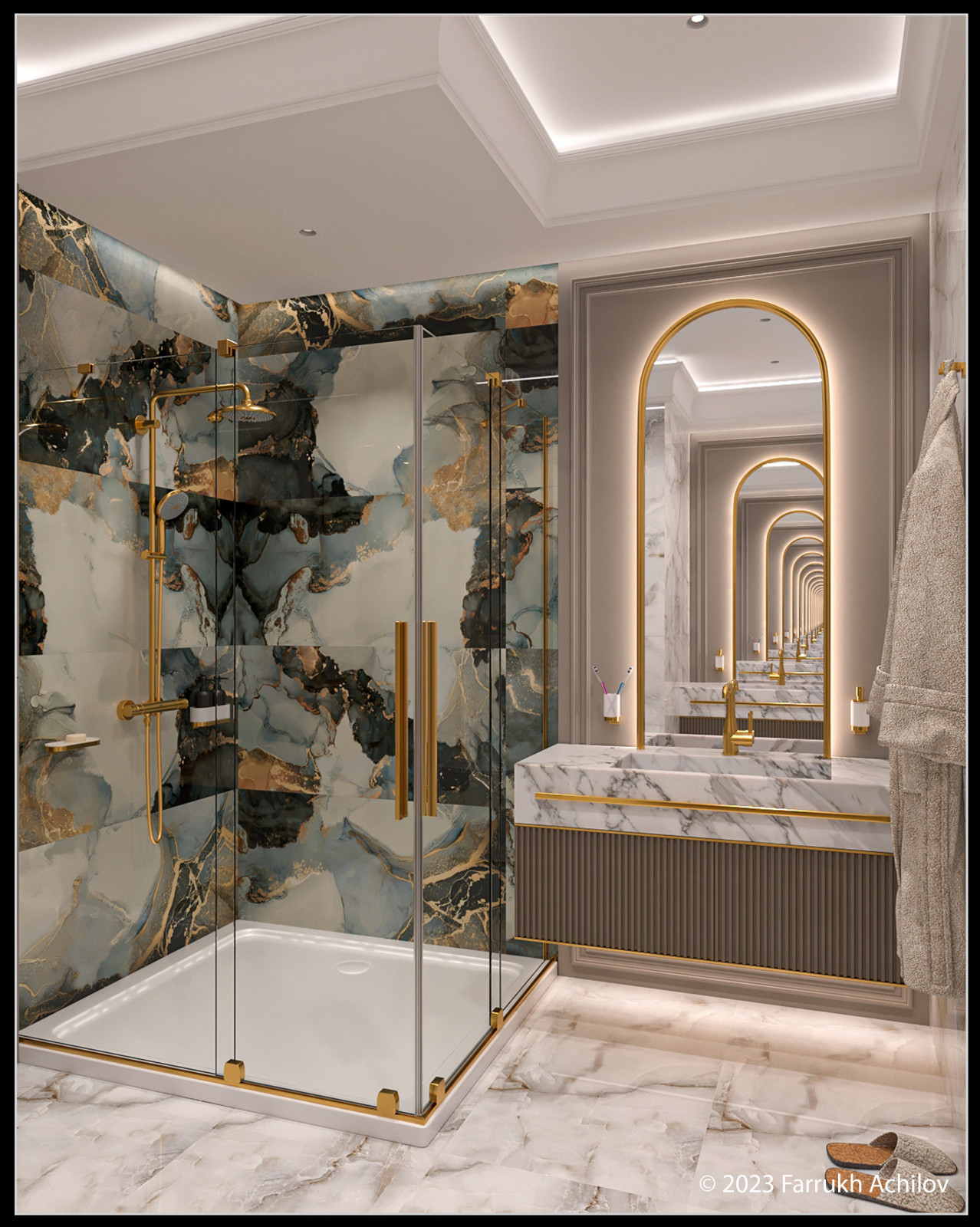 Душевая при спальне девочки