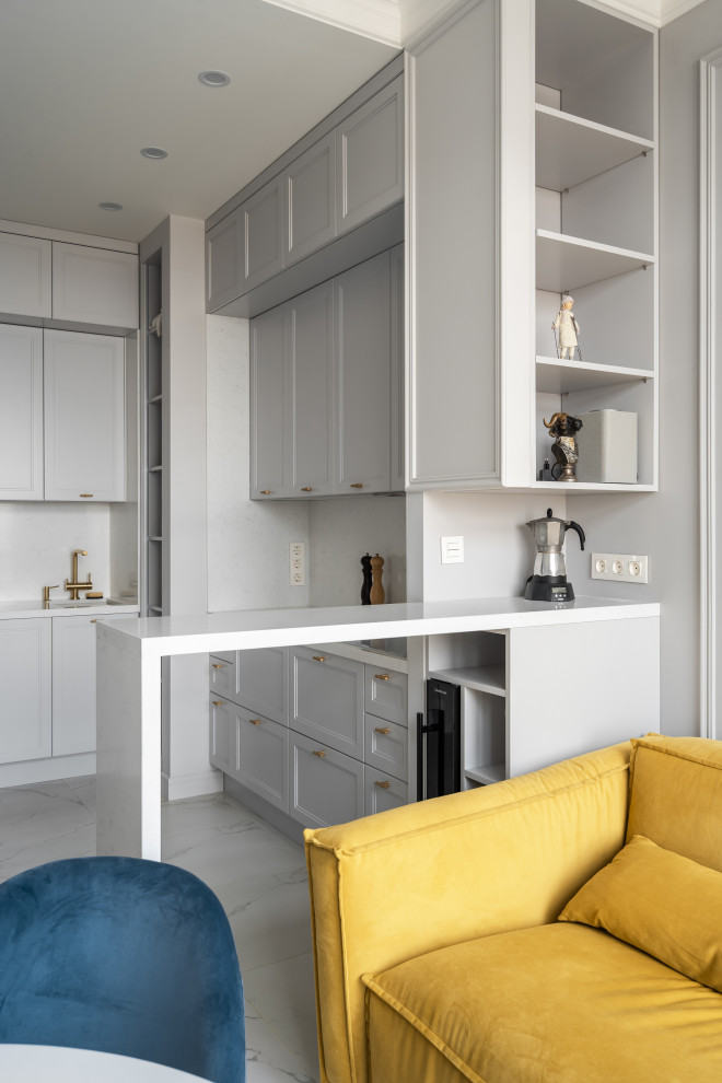 Кухня под цвет стен