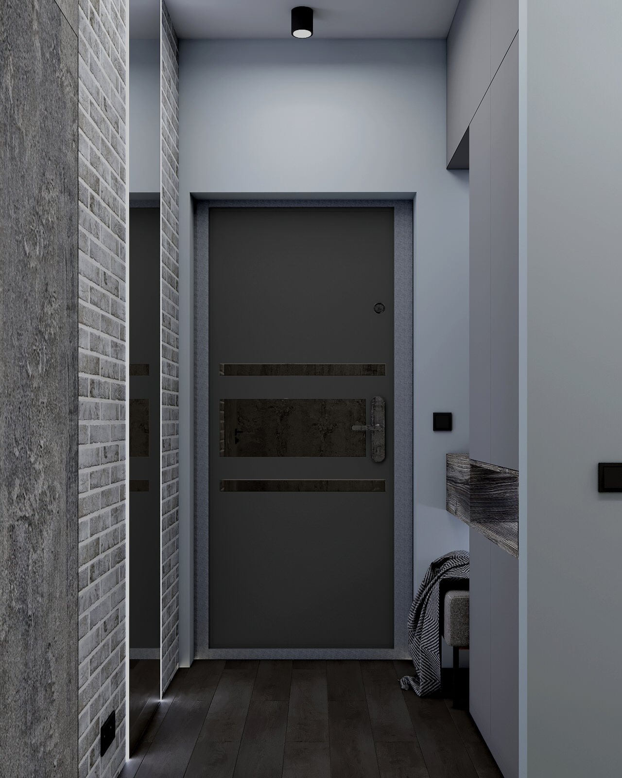 Дизайн квартиры 77 м2 для мужчины-холостяка в Москве в жк Династия!