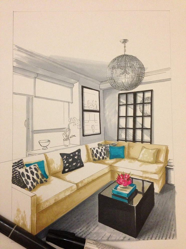 Обложка проекта: Интерьерные скетчи