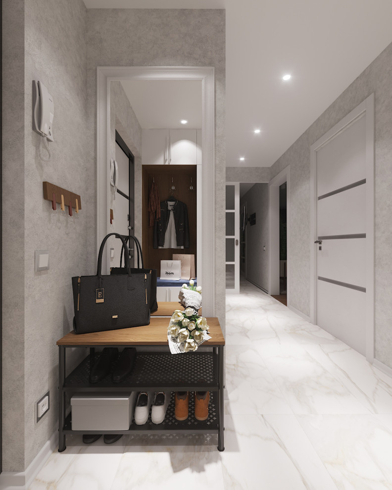 Квартира в оттенках синего для семейной пары