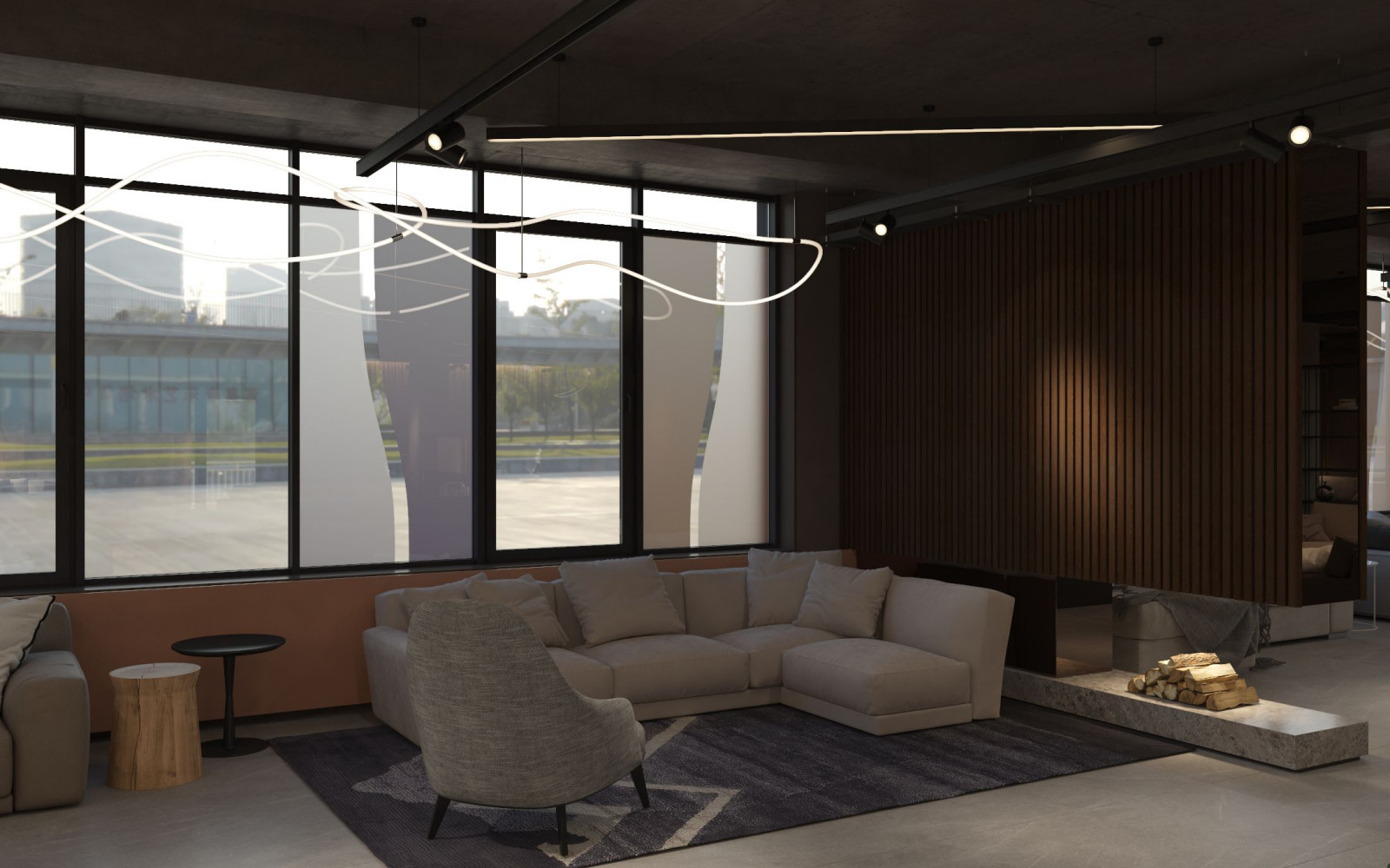 Интерьер мебельного магазина.