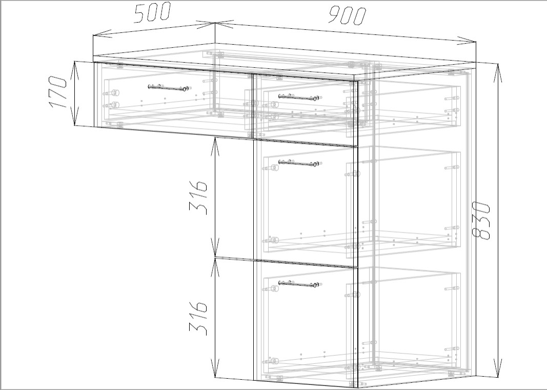 Эскиз столика мейкап