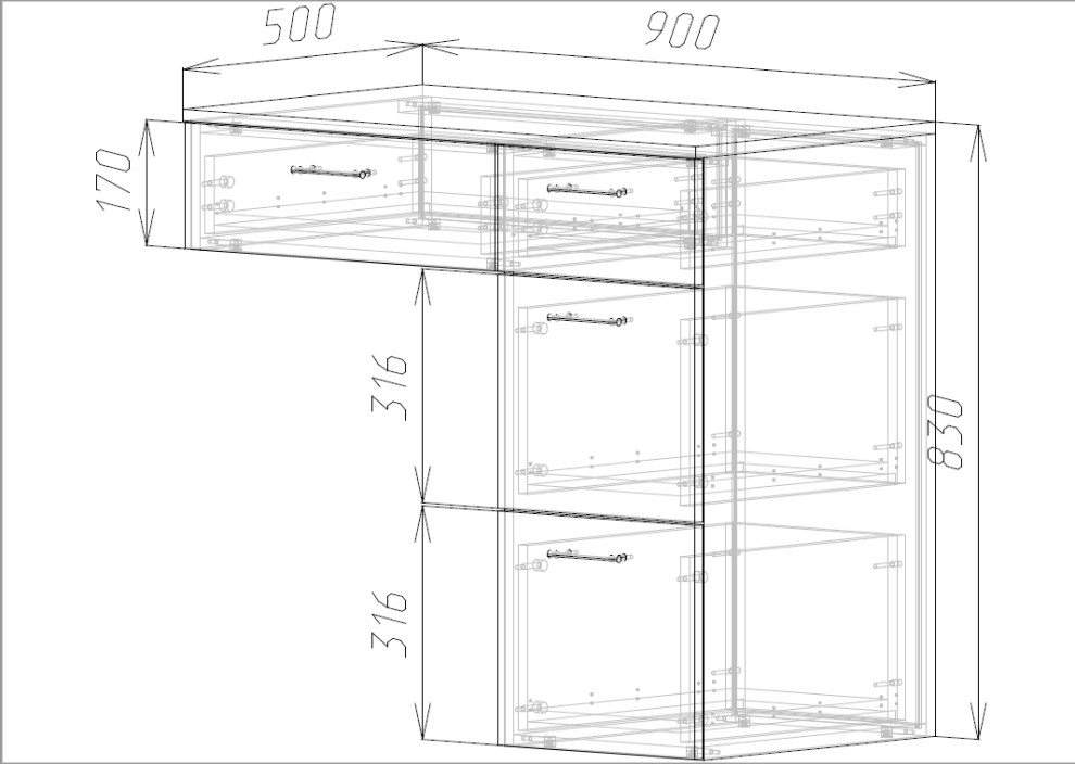 Эскиз столика мейкап