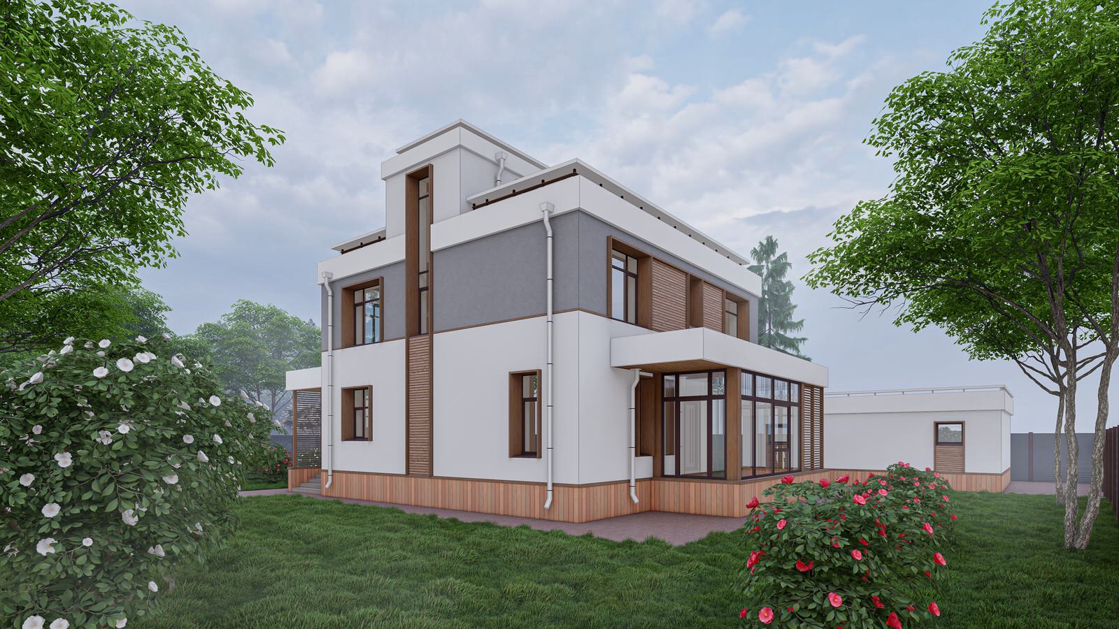 Реконструкция фасадов 2-х этажного жилого дома