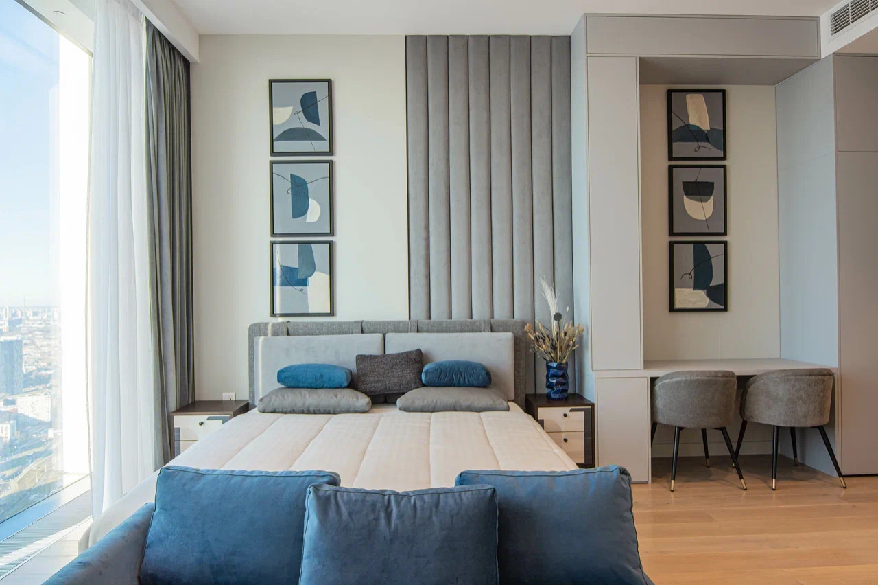 Дизайн интерьера апартаментов в Neva Towers, Москва-Сити (35 м2)