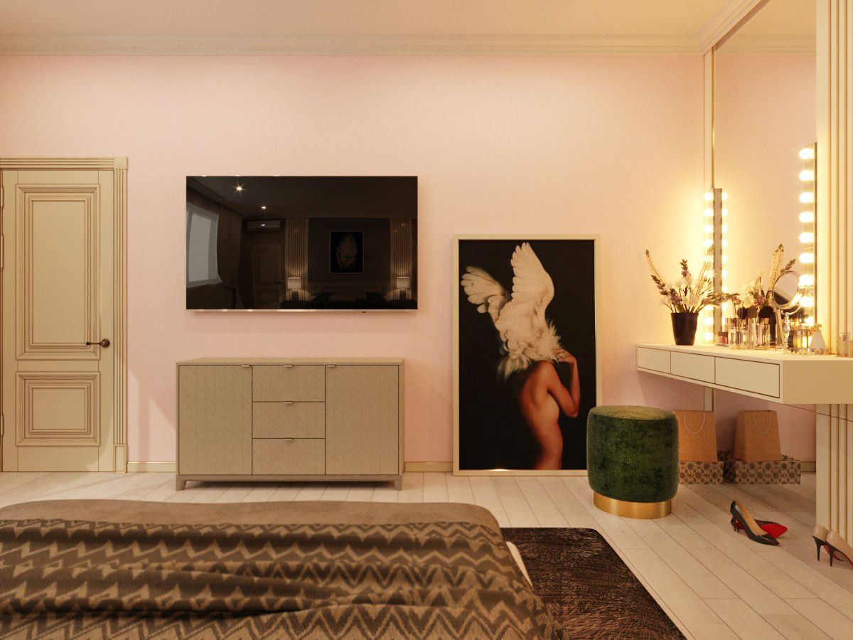 Спальная в частном доме площадью 250м2