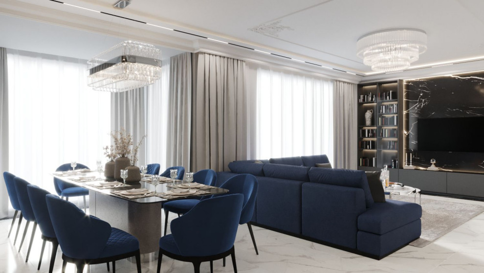 Частный дом // 1 этаж // Дизайн студия Льва Терехова