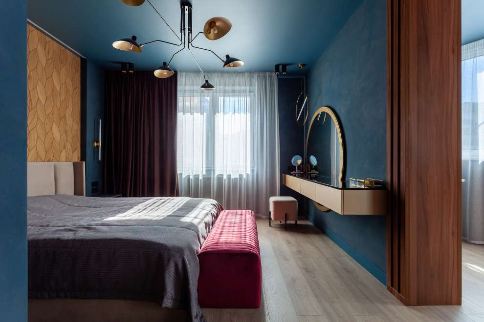 Обложка проекта: Спальня со стеклянным гардеробом