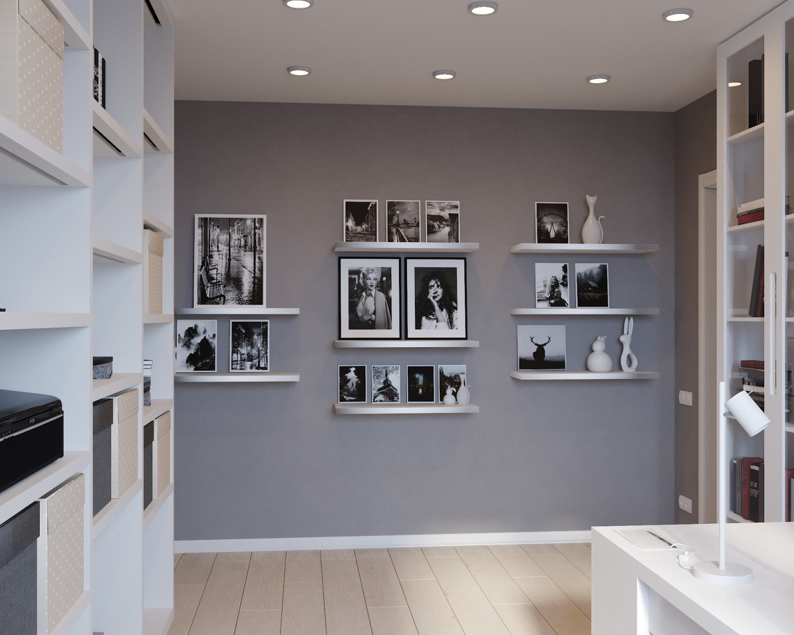 Частный дом «серые оттенки минимализма с современной классикой»