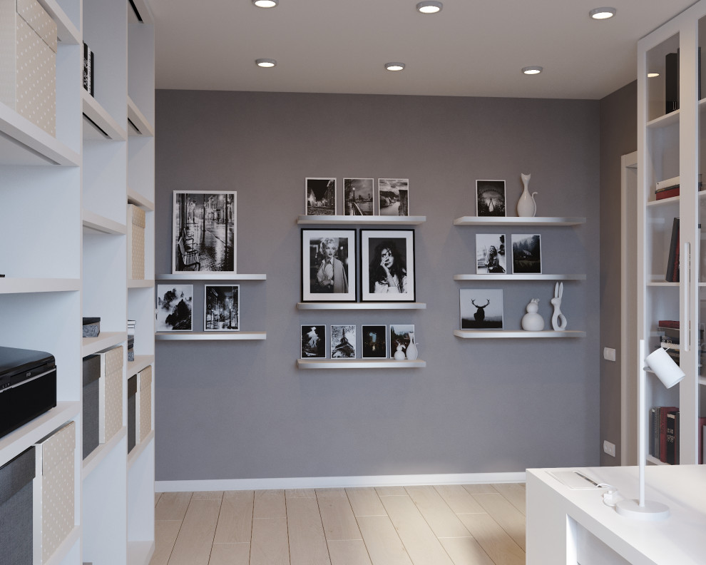 Частный дом «серые оттенки минимализма с современной классикой»