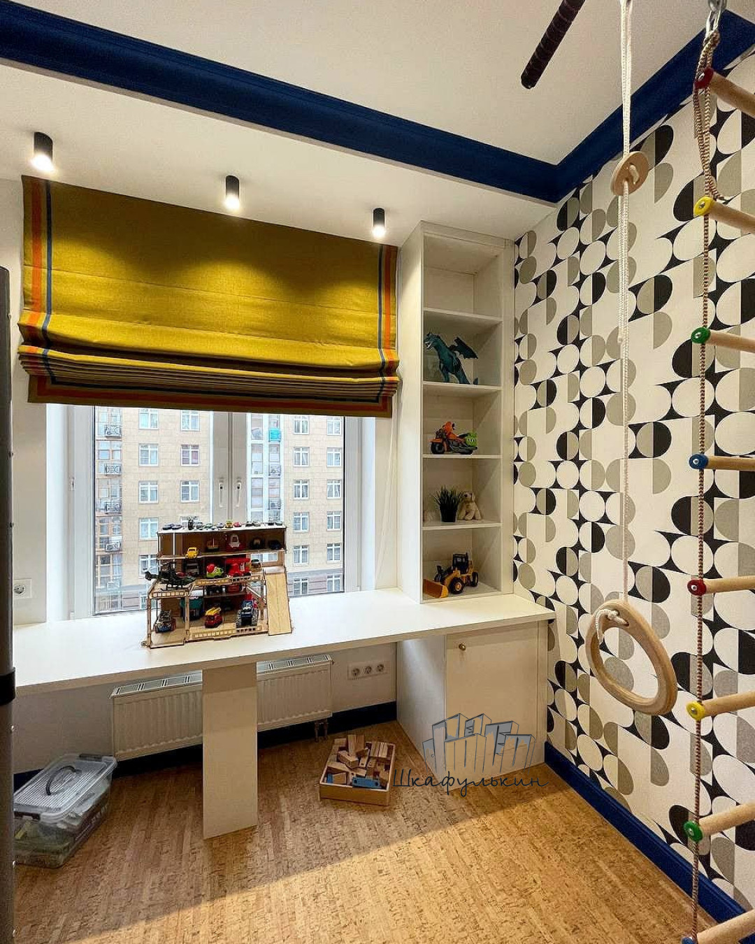 Меблировка детской для мальчиков в современном стиле