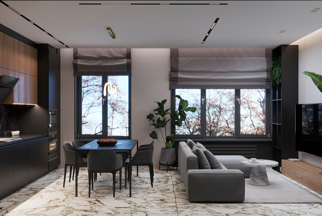 Минималистичный интерьер на Юге Москвы