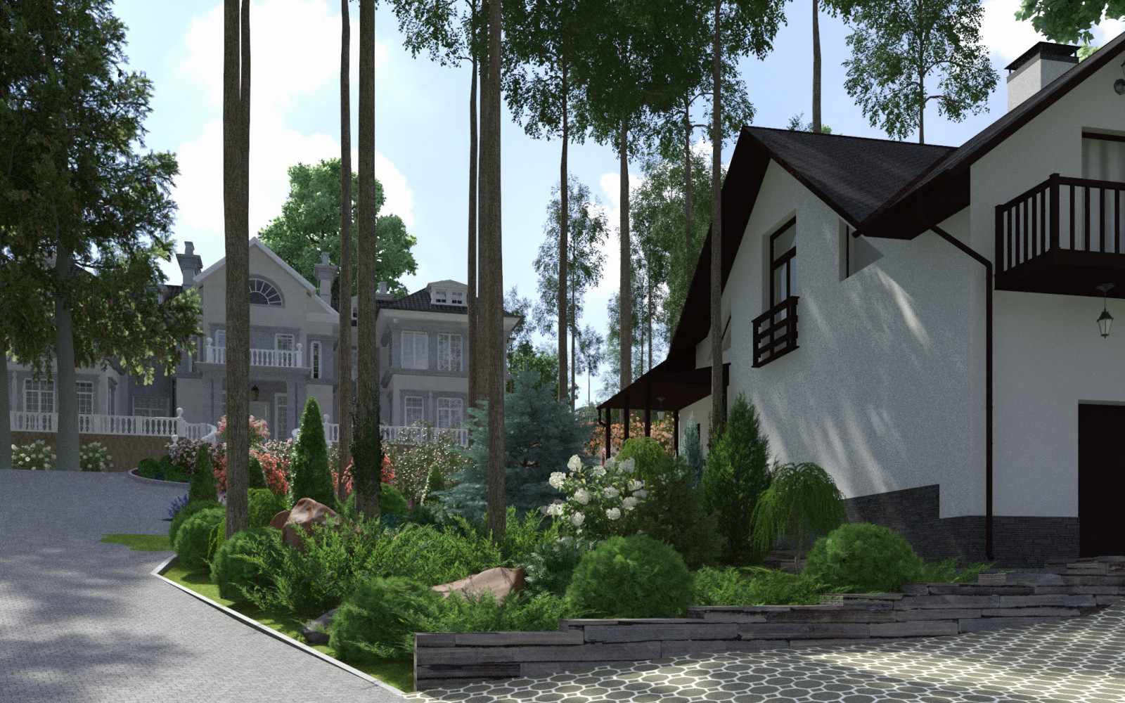 Обложка проекта: Участок с перепадом 20 м