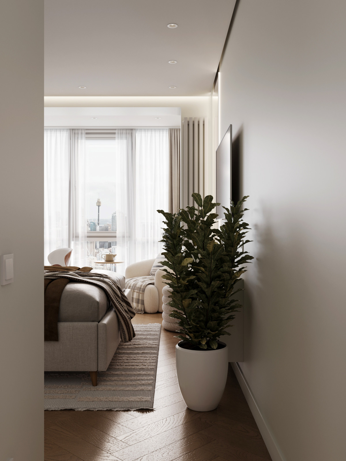 Трехкомнатная квартира в городе Дубнаа